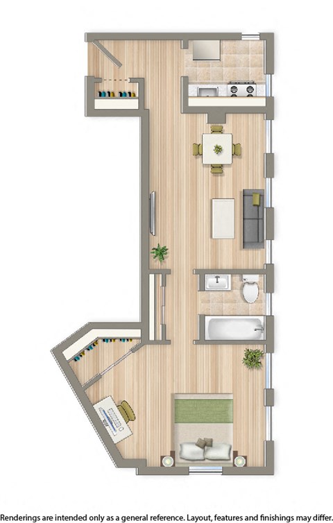 wakefield hall apartments one bedroom floor plan